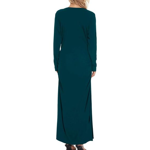 Smallshow Split Maternity Long Sleeve Ruched Pregnancy Dress Sz M - Picture 3 of 9